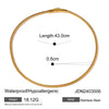Wholesale Unisex Round Snake Bone Chain Necklace Stainless Steel 16K Gold Electroplated Cold Style