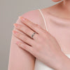 Wholesale Unisex S925 Sterling Silver Geometric Diamond Cross Ring Original Design