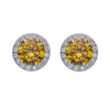 Wholesale Unisex S925 Sterling Silver Geometric Zircon Birthstone Earrings