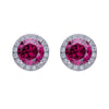 Wholesale Unisex S925 Sterling Silver Geometric Zircon Birthstone Earrings