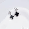 Wholesale Unisex Simple Design Copper Electroplated Fourpetal Flower Shape Earrings