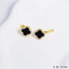 Wholesale Unisex Simple Design Copper Electroplated Fourpetal Flower Shape Earrings