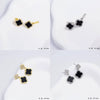 Wholesale Unisex Simple Design Copper Electroplated Fourpetal Flower Shape Earrings