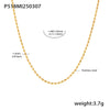 Wholesale Unisex Simple Geometric Ferris Wheel Rectangular Zircon Necklace In Titanium Steel With Electroplating