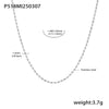 Wholesale Unisex Simple Geometric Ferris Wheel Rectangular Zircon Necklace In Titanium Steel With Electroplating