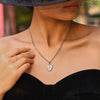 Wholesale Unisex Simple Geometric Ferris Wheel Sunflower Peach Heart Dropshaped Electroplated Titanium Steel Pendant Necklace