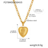 Wholesale Unisex Simple Geometric Ferris Wheel Sunflower Peach Heart Dropshaped Electroplated Titanium Steel Pendant Necklace