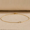 Wholesale Unisex Simple Geometric Square Zircon Twelve Birthstone 18K Plated Titanium Steel Ochain Bracelet