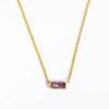 Wholesale Unisex Simple Geometric Square Zircon Twelve Birthstone 18K Plated Titanium Steel Ochain Bracelet
