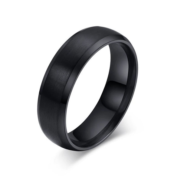 Wholesale Unisex Simple Geometric Ushape Titanium Steel Glossy Finger Ring With Electroplating