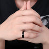 Wholesale Unisex Simple Geometric Ushape Titanium Steel Glossy Finger Ring With Electroplating