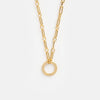 Wholesale Unisex Simple Heart Shape Copper Electroplated Necklace With White Zircon Pendant And String Of Pearls Chain