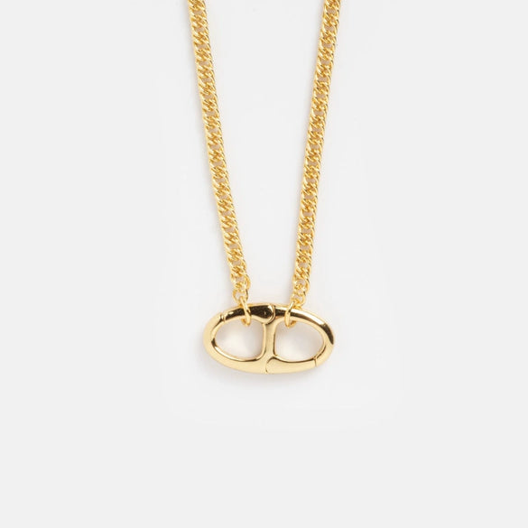 Wholesale Unisex Simple Heart Shape Copper Electroplated Necklace With White Zircon Pendant And String Of Pearls Chain