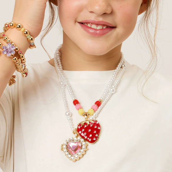 Wholesale Unisex Simple Heart Shape Copper Electroplated Pendant Pearl Clavicle Necklace