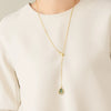 Wholesale Unisex Simple Heart Shape Copper Sapphire Blue Zircon Pendant Necklace With 18K Gold Color Retention Electroplating