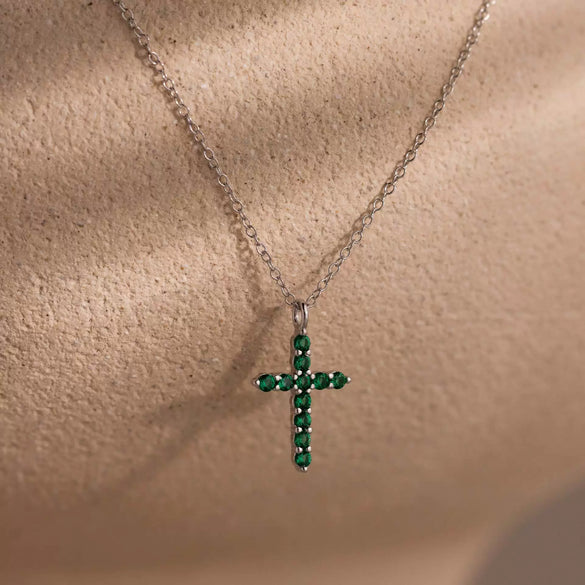 Wholesale Unisex Simple Heart Shape Cross Water Drop Pendant Paper Clip Necklace With String Of Pearls Chain Copper Electroplated Gold Color Retention