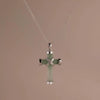 Wholesale Unisex Simple Heart Shape Cross Water Drop Pendant Paper Clip Necklace With String Of Pearls Chain Copper Electroplated Gold Color Retention