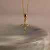 Wholesale Unisex Simple Heart Shape Cross Water Drop Pendant Paper Clip Necklace With String Of Pearls Chain Copper Electroplated Gold Color Retention