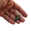 Wholesale Unisex Simple Heart Shape Cross Zircon Pendant Copper Electroplated Clavicle Chain Necklace