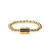 Wholesale Unisex Simple Letter Enamel Oil Dropping Metal Bead Multi Layer Stacked Bracelet