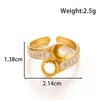 Wholesale Unisex Snake Love French Vintage Style Open Adjustable Ring In Titanium Steel With Heart Shape And Animal Pattern Electroplated