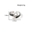 Wholesale Unisex Snake Love French Vintage Style Open Adjustable Ring In Titanium Steel With Heart Shape And Animal Pattern Electroplated