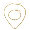 Wholesale Unisex Sports Style Geometric Rhombus Real Gold Plated Stainless Steel Jewelry Necklace Bracelet