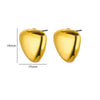 Wholesale Unisex Square Geometric Copper Goldplated Electroplated Earrings