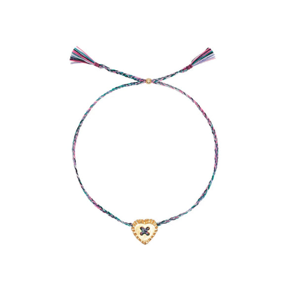 Wholesale Unisex Stacking Style Heart Bow Pendant Stainless Steel Electroplated 18K Gold Color Retention Bracelet