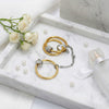 Wholesale Unisex Stacking Style Titanium Steel Electroplated Multiring Buckle Rings Accessories