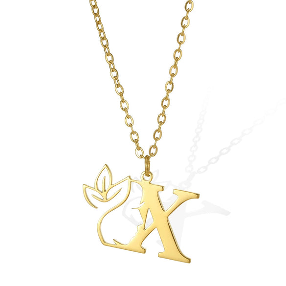 Wholesale Unisex Stainless Steel And Copper Letter Necklace With Hollow Portrait And Cross Chain Electroplated