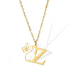 Wholesale Unisex Stainless Steel And Copper Letter Necklace With Hollow Portrait And Cross Chain Electroplated