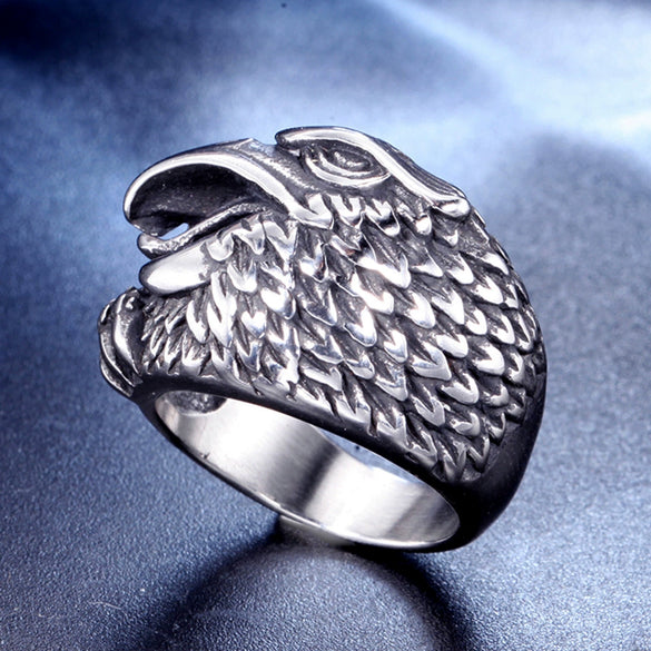 Wholesale Unisex Stainless Steel Animal Ring With Letters Numbers Text Pattern And Oiling Treatment