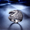 Wholesale Unisex Stainless Steel Animal Ring With Letters Numbers Text Pattern And Oiling Treatment