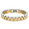 Wholesale Unisex Stainless Steel Business Style Adjustable Watch Chain Bracelet With Geometric Design And Electroplating Treatment
