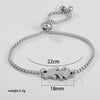 Wholesale Unisex Stainless Steel Electroplated Beaded Bracelet With Hollow Heart And Doll Pattern