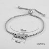 Wholesale Unisex Stainless Steel Electroplated Beaded Bracelet With Hollow Heart And Doll Pattern