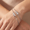 Wholesale Unisex Stainless Steel Electroplated Beaded Bracelet With Hollow Heart And Doll Pattern