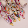 Wholesale Unisex Stainless Steel Electroplated Heart Shape Sunflower Dopamine Scarf Necklace
