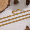 Wholesale Unisex Stainless Steel Electroplated Twist Chain Necklace And Bracelet Jewelry