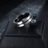 Wholesale Unisex Stainless Steel Geometric Cross Ring With Electroplating