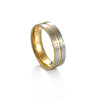 Wholesale Unisex Stainless Steel Geometric Cross Ring With Electroplating