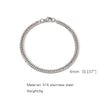 Wholesale Unisex Stainless Steel Geometric Exaggerated Electroplated Double Woven Bracelet