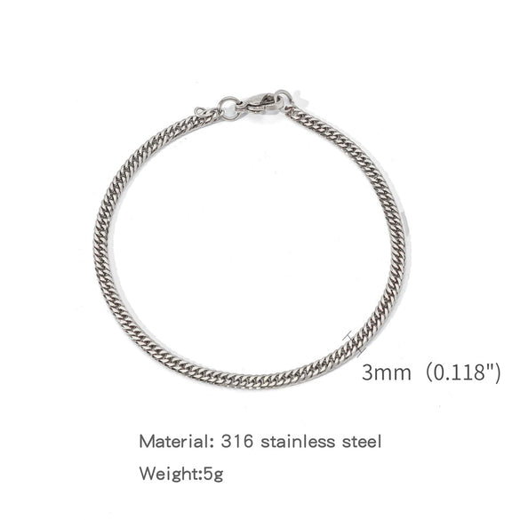 Wholesale Unisex Stainless Steel Geometric Exaggerated Electroplated Double Woven Bracelet