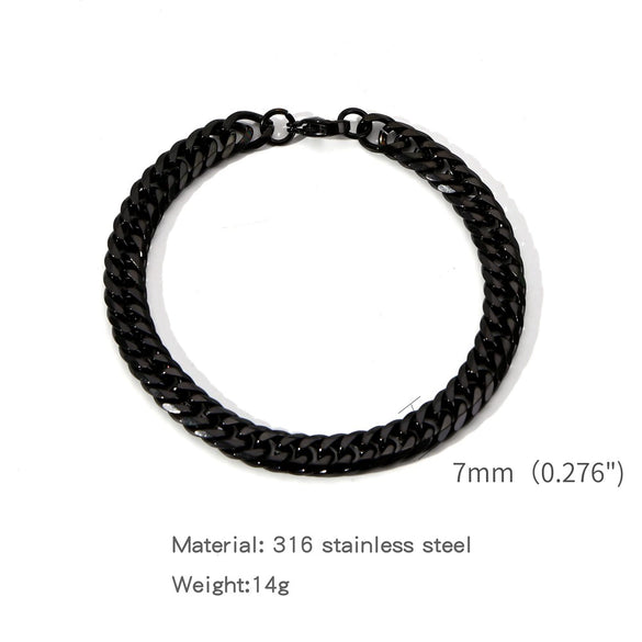 Wholesale Unisex Stainless Steel Geometric Exaggerated Electroplated Double Woven Bracelet