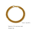 Wholesale Unisex Stainless Steel Geometric Exaggerated Electroplated Double Woven Bracelet