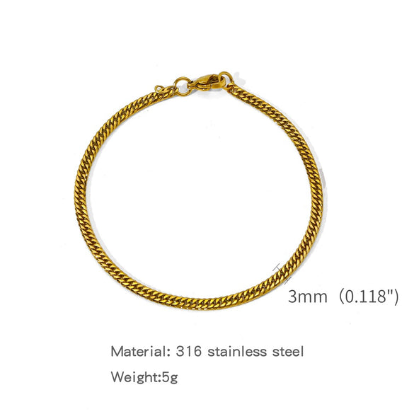 Wholesale Unisex Stainless Steel Geometric Exaggerated Electroplated Double Woven Bracelet