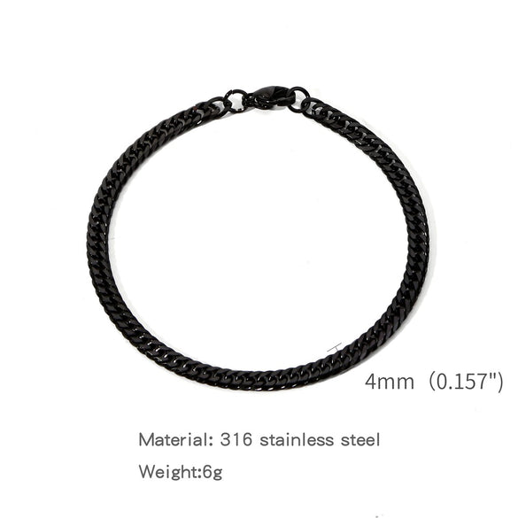 Wholesale Unisex Stainless Steel Geometric Exaggerated Electroplated Double Woven Bracelet