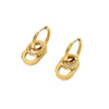 Wholesale Unisex Stainless Steel Geometric Multilayer Hoop Earrings And Star Ear Clips With Vacuum Plating In The Furnace