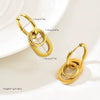 Wholesale Unisex Stainless Steel Geometric Multilayer Hoop Earrings And Star Ear Clips With Vacuum Plating In The Furnace